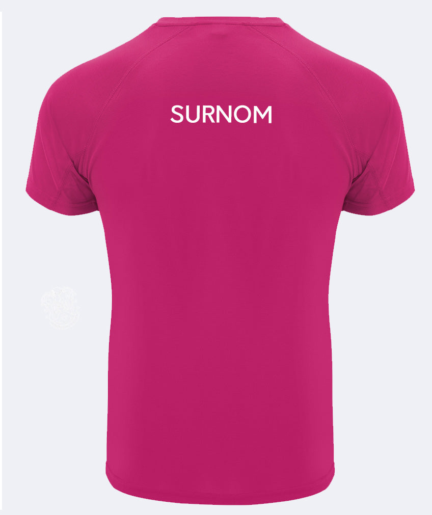 T-shirt sport respirant à manches courtes personnalisé