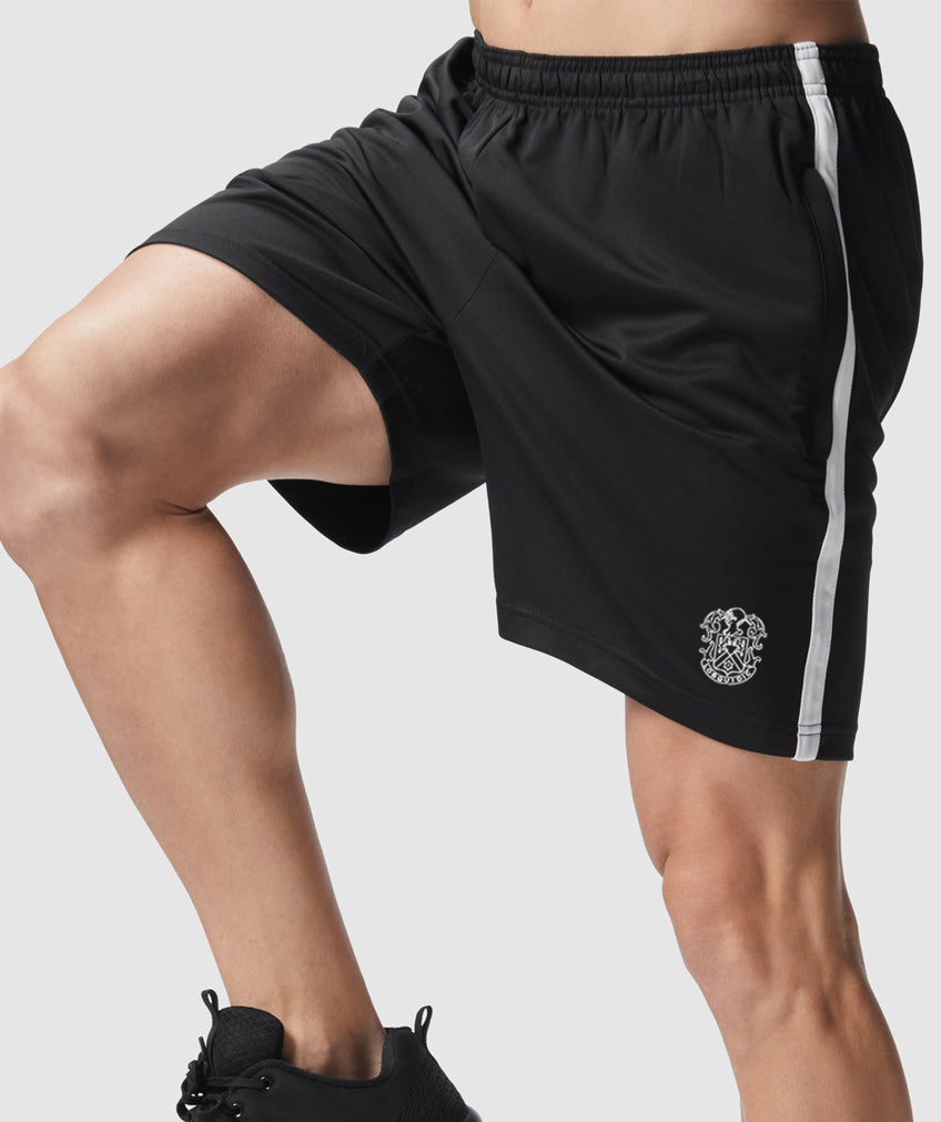 Short de sport avec poche à fermeture zippée