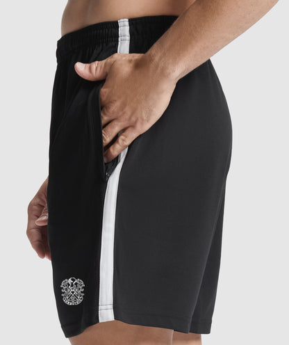 Short de sport avec poche à fermeture zippée
