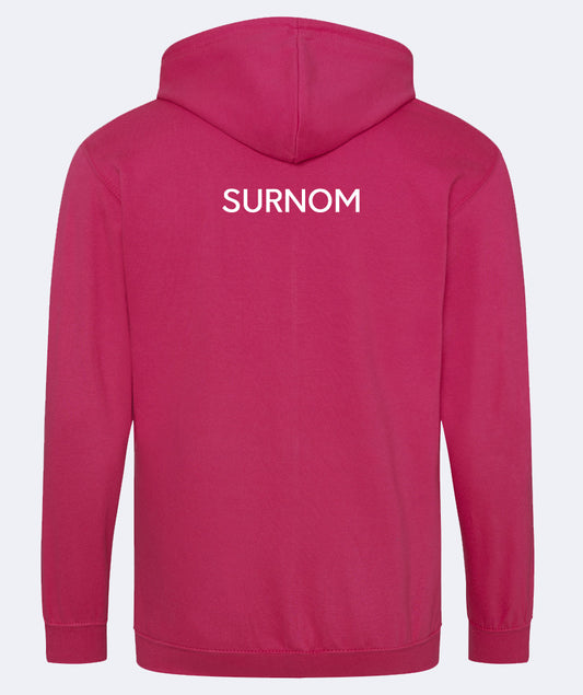 Sweat à capuche brodé avec fermeture zippé personnalisé