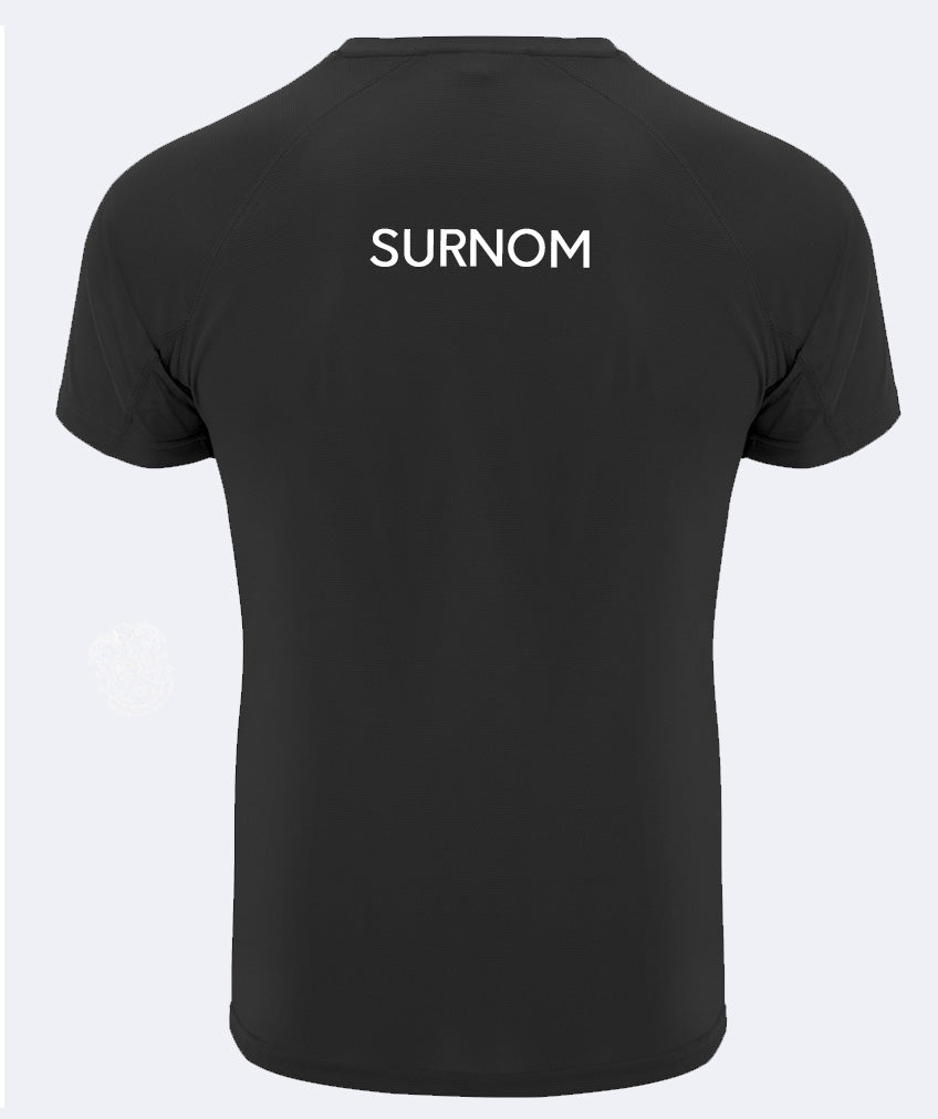 T-shirt sport respirant à manches courtes personnalisé
